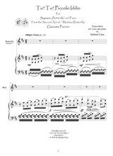 Puccini M Butterfly Act2 Part Ii Tu Tu Piccolo Iddio Soprano And Piano