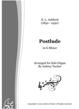 Organ Postlude In G Minor E L Ashford