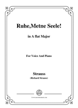 Richard Strauss Ruhe Meine Seele In A Flat Major For Voice And Piano