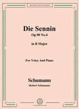 Schumann Die Sennin Op 90 No 4 In B Major For Voice Piano