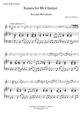 Clarinet Sonata 2nd Mov Andante Affettuoso