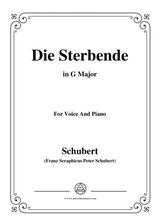 Schubert Die Sterbende In G Major For Voice Piano