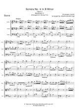 Corelli A Trio No 4 Mvt 3 For Violin Viola And Cello
