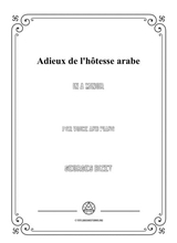 Bizet Adieux De L Htesse Arabe In A Minor For Voice And Piano