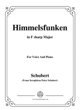 Schubert Himmelsfunken In F Sharp Major For Voice And Piano