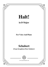 Schubert Halt In D Major Op 25 No 3 For Voice And Piano