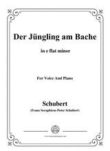 Schubert Der Jngling Am Bache E Flat Minor For Voice And Piano
