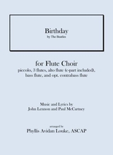 Birthday By The Beatles For Flute Choir