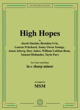 High Hopes In C Sharp Minor For Voice And Piano