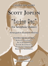 Joplin Fig Leaf Rag For Saxophone Quintet SaTTB