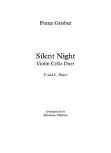 Silent Night Violin Cello Duet Two Tonalities Included