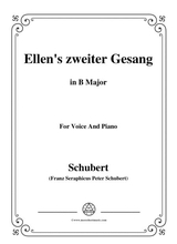 Schubert Ellens Gesang Ii Op 52 No 2 In B Major For Voice Piano