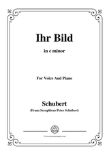 Schubert Ihr Bild In C Minor For Voice Piano