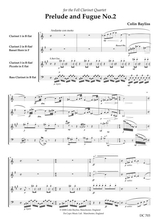 Prelude And Fugue No 2 For Clarinet Quartet