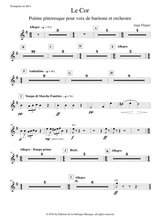 Ange Flgier Le Cor For Baritone Voice And Orchestra Bb Trumpet 1 Part