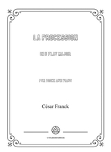 Franck La Procession In B Flat Major For Voice And Piano
