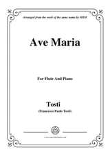 Tosti Ave Maria For Flute And Piano