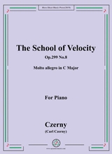 Czerny The School Of Velocity Op 299 No 8 Molto Allegro In C Major For Piano