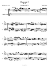 Six Canons For Flute Clarinet Duet No 4 In B Minor