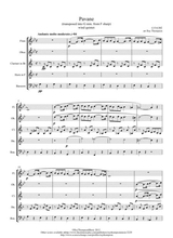 Faur Pavane Op 50 Transposed Into G Minor Wind Quintet