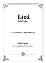 Schubert Lied In B Major For For Woodwinds Strings And Voice