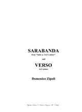 Sarabanda From Suite N 2 In G Minor And Verso In E Minor Zipoli