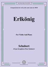 Schubert Erlknig For Violin And Piano