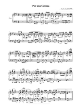 Carlos Gardel Por Una Cabeza Tango Piano Solo