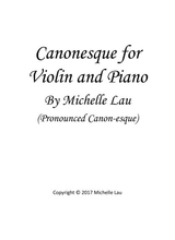 Canonesque For Violin And Piano