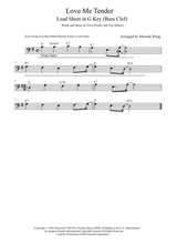 Love Me Tender Bassoon Or Trombone Solo In G Key With Chords