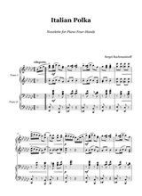 Rachmaninoff Italian Polka 1 Piano 4 Hands