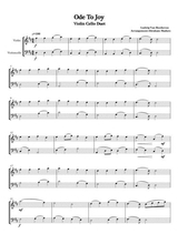 Beethovens Ode To Joy Violin Cello Duet