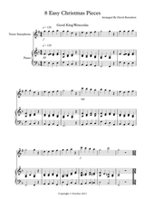 8 Easy Christmas Pieces For Tenor Saxophone And Piano