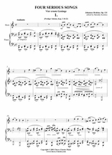 Four Serious Songs For Horn In F Piano