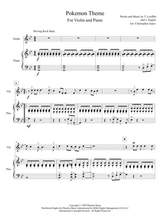 Pokemon Theme For Solo Viola With Piano Accompaniment
