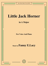 Fanny E Lacy Little Jack Horner In A Major For Voice And Piano