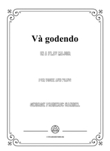 Handel V Godendo In A Flat Major For Voice And Piano