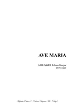 Ave Maria Aiblinger For SATB Choir