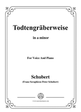 Schubert Todtengrberweise Gravediggers Song D 869 In A Minor For Voice Piano