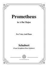 Schubert Prometheus In A Flat Major For Voice And Piano