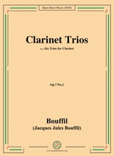 Bouffil Clarinet Trios Op 7 No 1 From Six Trios For Clarinet