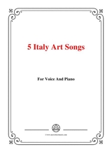 5 Italy Art Songs 99 For Voice And Piano