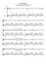 Ave Maria Johann Sebastian Bach Charles Gounod Duet Guitar Score