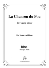 Bizet La Chanson Du Fou In F Sharp Minor For Voice And Piano