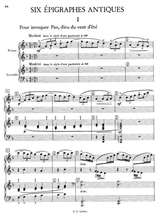 Debussy Six Epigraphes Antiques Pour Original Complete Duet Piano