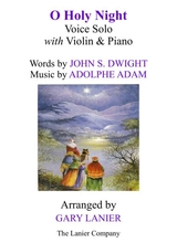 O Holy Night Voice Solo With Violin Piano Score Parts Included
