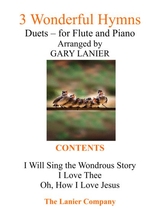 Gary Lanier 3 Wonderful Hymns Duets For Flute Piano