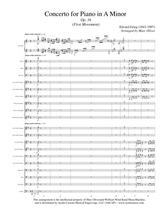 Piano Concerto In A Minor First Movement Concert Band Transcription