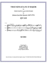 Quantz Trio Sonata In G Major Qv 2 15