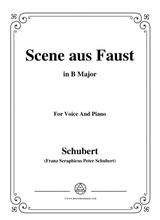 Schubert Scene Aus Faust In B Major For Voice Piano